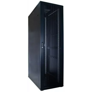 DSIT 42U 19 palcový serverový rack s perforovanými prednými dverami, 600x1200x2000 mm, čierny