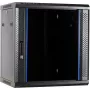 DSIT 12U nástenný serverový rack so sklenenými dverami 600x450x634 mm