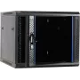DSIT DS6609 9U nástenný serverový rack so sklenenými dverami, 600x600x501 mm, čierny