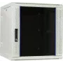 DSIT 12U reverzibilný nástenný serverový rack so sklenenými dverami, biely, 600x600x635 mm