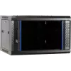 DSIT DS6404 4U nástenná serverová skriňa so sklenenými dverami, 600x450x280 mm, čierna