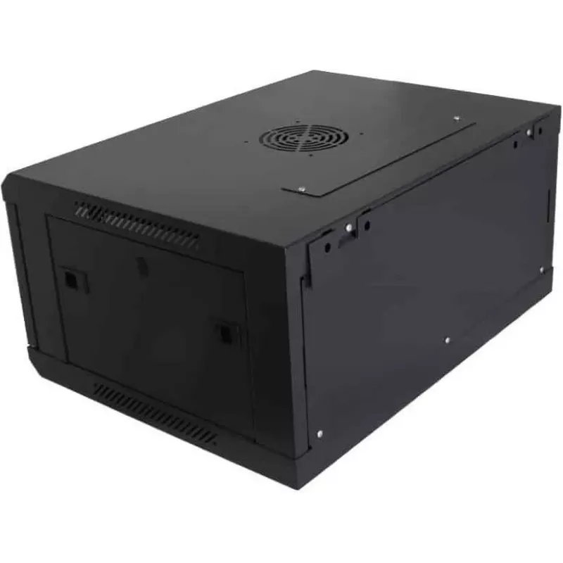 DSIT DS6404 4U nástenná serverová skriňa so sklenenými dverami, 600x450x280 mm, čierna