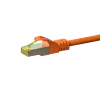 DSIT Cat.7 S/FTP (PiMF) RJ45 sieťový patch kábel, oranžový, 7,5 m