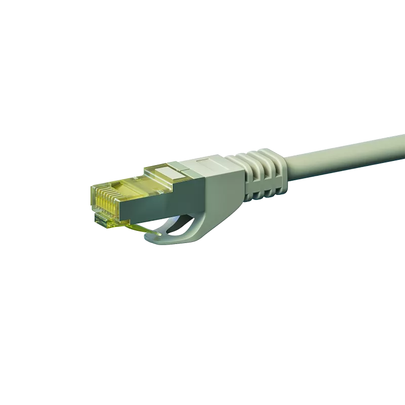 DSIT Cat.7 S/FTP (PiMF) RJ45 sieťový patch kábel, sivý, 10m (DC-71-100)