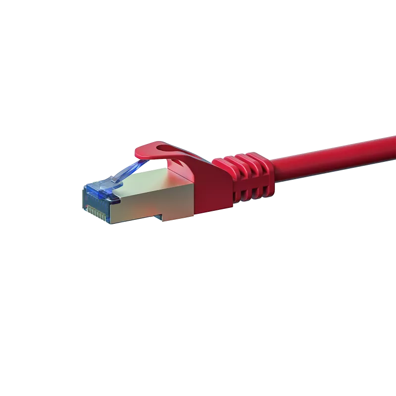 DSIT CAT 6a S/FTP LSOH sieťový patch kábel, 5 m, červená