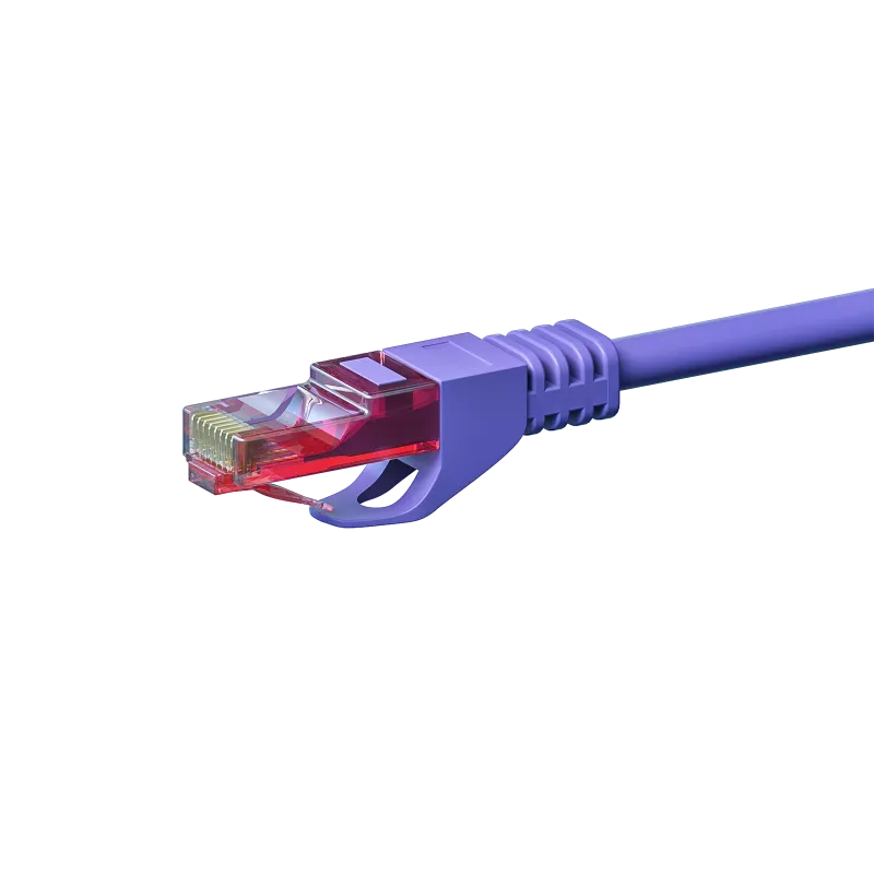DSIT CAT6 Ethernet patch kábel U/UTP 0,5 m fialový 100% meď