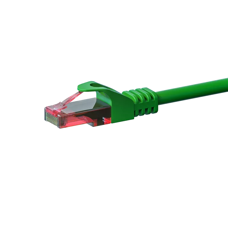DSIT CAT6 U/UTP Ethernet patch kábel, 20m, zelený, 100% meď, RJ45, Snagless, Gigabit