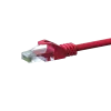 DSIT CAT5e U/UTP sieťový patch kábel, 0,25 m, červený, 100 % meď (DC-55-002)