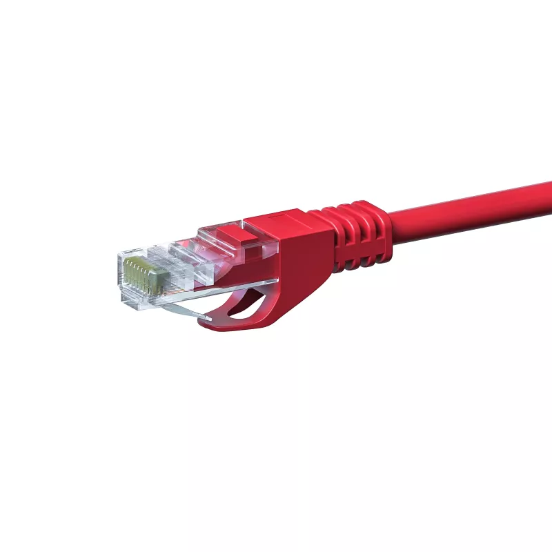 DSIT CAT5e U/UTP Ethernet patch kábel, 1,5 m, červený, CCA, RJ45, Gigabit