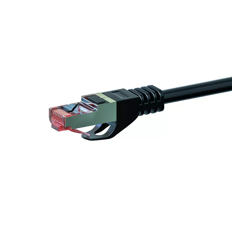 DSIT CAT 6 S/FTP LSOH sieťový patch kábel, 20 m, čierny
