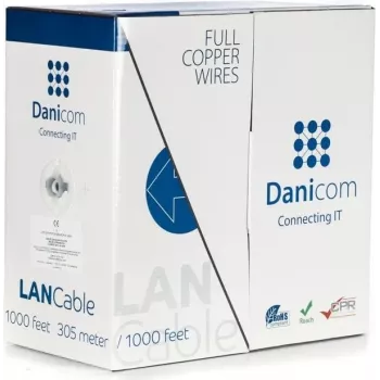 DSIT DANICOM CAT6 UTP 305m PVC (Fca) plný medený sieťový kábel