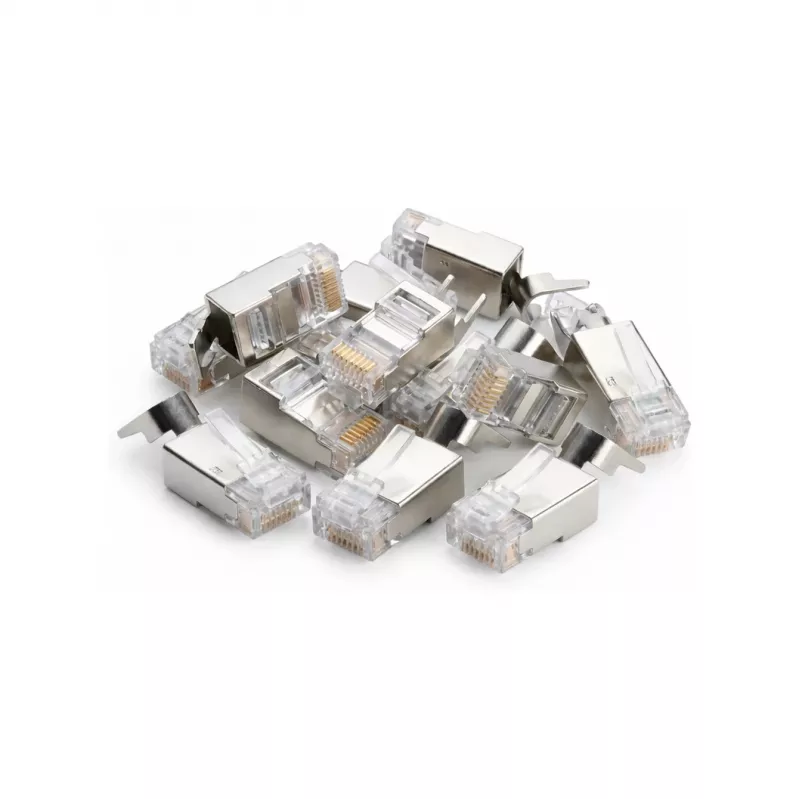 DSIT SFTP RJ45 CAT6a sieťový konektor samec pre lankové vodiče (plné vodiče) - 10 ks