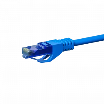 DSIT CAT6a U/UTP 100% meď Ethernet patch kábel, 0,5 m, modrý