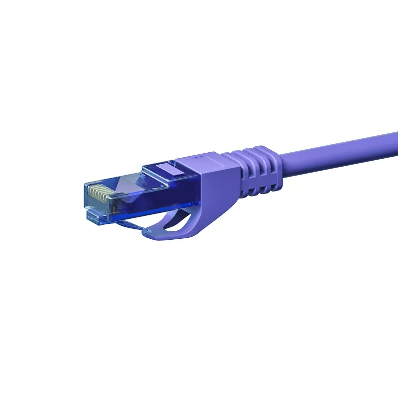 DSIT CAT6a sieťový kábel 100% meď U/UTP 0,50 m fialový (DC-U6A8-005)