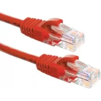DSIT CAT6a U/UTP 100% meď Ethernet patch kábel, 1m, červený