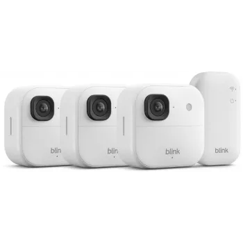 Amazon Blink Outdoor 2K+ bezpečnostná kamera, systém s 3 kamerami, biely (B0F95QGG7M)