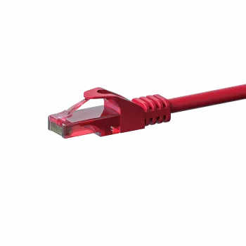 DSIT CAT6 U/UTP sieťový patch kábel, 0,15 m, červený, 100% meď, RJ45, 10 Gbit/s, 250 MHz, PVC plášť