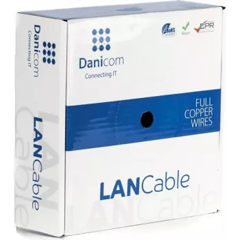 DSIT DANICOM CAT6 FTP 50m kábel s plným vodičom - LSZH (Dca) - DC-FTP6-50S-DCA
