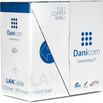 DSIT DANICOM CAT5e FTP sieťový kábel 305m plná meď PVC Dca tienený 100% meď