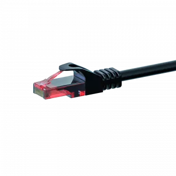 DSIT CAT6 U/UTP sieťový patch kábel, 0,15 m, čierny, 100% meď (DC-60-001)