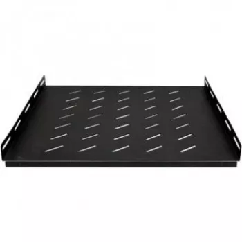 DSIT pevná racková police pre veľké zaťaženie pre serverové rozvádzače hĺbky 600mm, 1U, zaťaženie 100kg, čierna