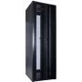 DSIT 47U 19 inch serverový rack skriňa s perforovanými dvojitými dverami vpredu a vzadu, 800x1000x2250 mm, čierna