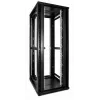 DSIT 47U 19 inch serverový rack skriňa s perforovanými dvojitými dverami vpredu a vzadu, 800x1000x2250 mm, čierna