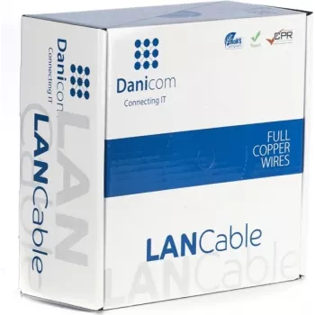 DSIT DANICOM CAT5e FTP 100m vonkajší kábel, plný, PE, čierny, Gigabit