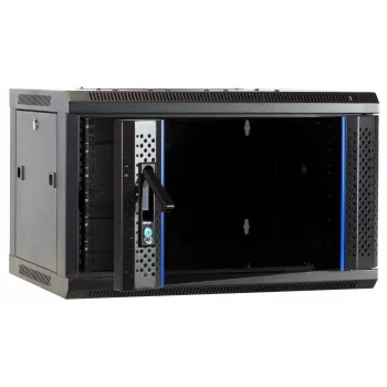 DSIT DS6404-F 4U nástenné serverové puzdro so sklenenými dverami, nezmontované, 600 x 450 mm