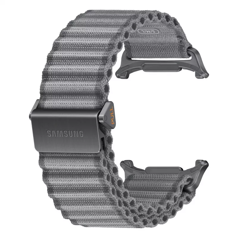 Samsung Trail remienok pre Galaxy Watch Ultra & Ultra2, sivý, tkaný nylon, M/L