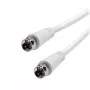 Vivanco VVSAT100MMW 10m biely koaxiálny kábel satelitnej antény F-konektor samec na F-konektor samec RG6 75 Ohm dvojito tienený