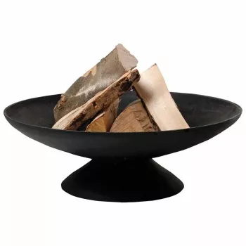 Fire Bowl L liatinové ohnisko pre exteriér, 60 cm okrúhle, na drevo a drevné uhlie, čierna