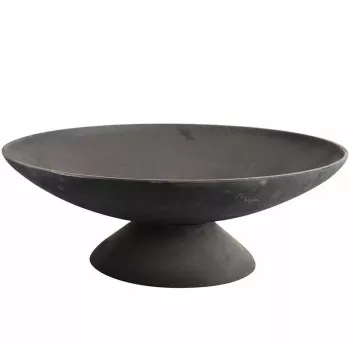 Fire Bowl L liatinové ohnisko pre exteriér, 60 cm okrúhle, na drevo a drevné uhlie, čierna