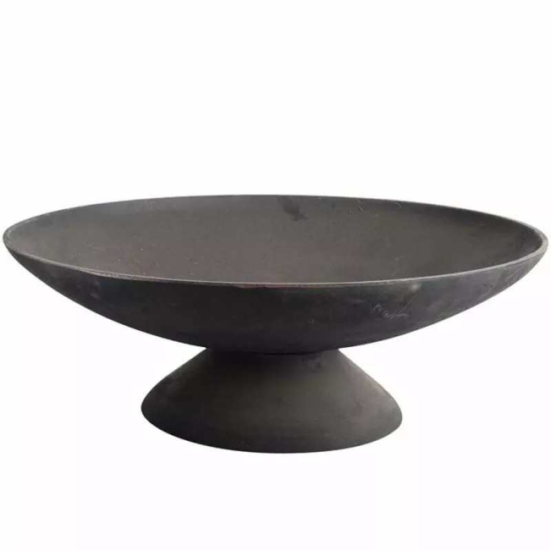 Fire Bowl L liatinové ohnisko pre exteriér, 60 cm okrúhle, na drevo a drevné uhlie, čierna
