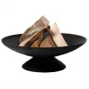 Fire Bowl L liatinové ohnisko pre exteriér, 60 cm okrúhle, na drevo a drevné uhlie, čierna