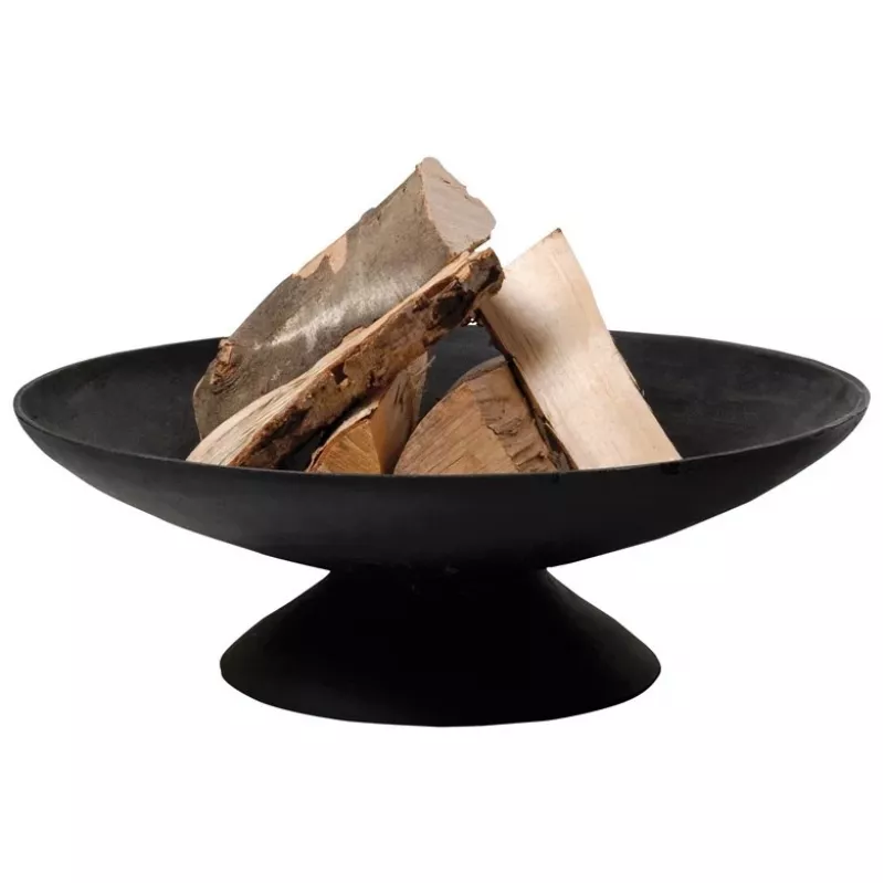 Fire Bowl L liatinové ohnisko pre exteriér, 60 cm okrúhle, na drevo a drevné uhlie, čierna