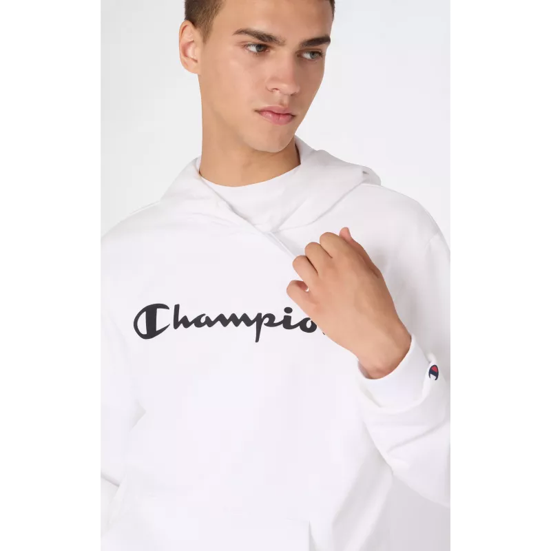 Champion pánska mikina s kapucňou biela 221917 WW001 M