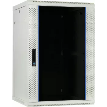 DSIT 18U nástenná serverová skriňa so sklenenými dverami, 600x600x900 mm, biela