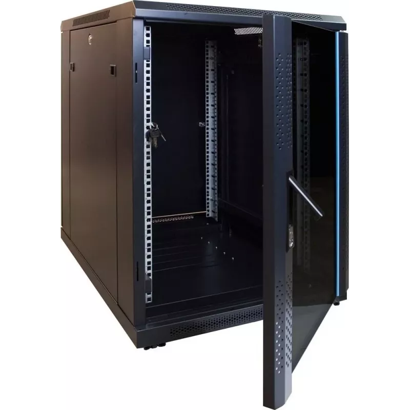 DSIT DS6615-MINI 15U 600x600mm nástenná serverová skriňa so sklenenými dverami