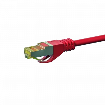 DSIT Cat.7 S/FTP sieťový patch kábel RJ45 konektor samec na konektor samec, tienenie PiMF, červený, 1,5 m