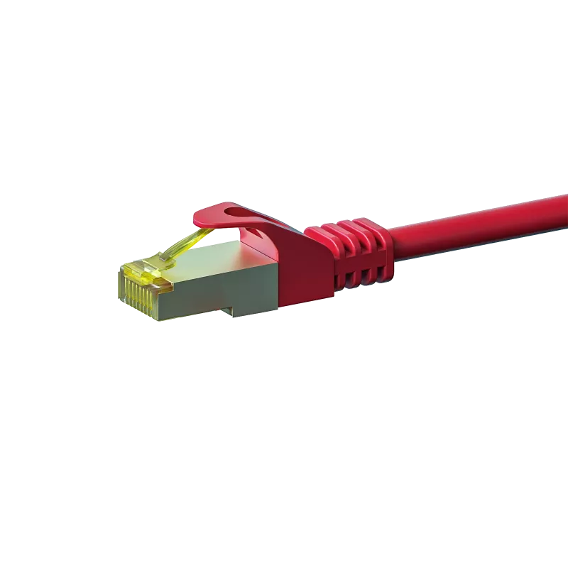 DSIT RJ45 sieťový kábel S/FTP (PiMF) Cat.7 patch kábel, červený, 3 m (DC-75-030)