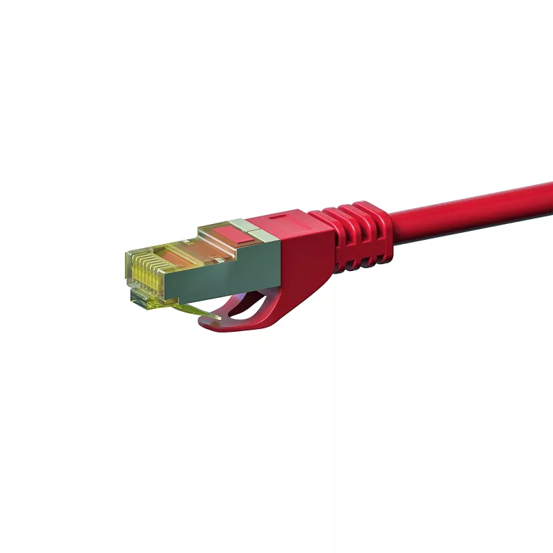 DSIT Cat.7 S/FTP PiMF RJ45 sieťový kábel, červená, 50 m (DC-75-500)