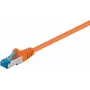 DSIT CAT 6a S/FTP LSOH sieťový patch kábel, 3 m, oranžová, 10Gbps, RJ45