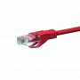 DSIT CAT5e U/UTP sieťový patch kábel, 1 m, červený, 100% meď (DC-55-010)
