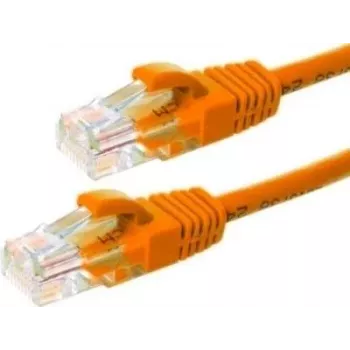 DSIT CAT5e U/UTP sieťový patch kábel, 1 m, oranžový, 100% meď (DC-56-010)
