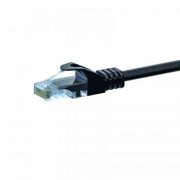 DSIT Cat 5e U/UTP ethernetový patch kábel, 1m, čierny, CCA, RJ45, Gigabit