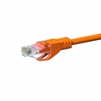 DSIT CAT 5e U/UTP sieťový patch kábel, RJ45, 15 m, oranžový, CCA, 1 Gbit/s