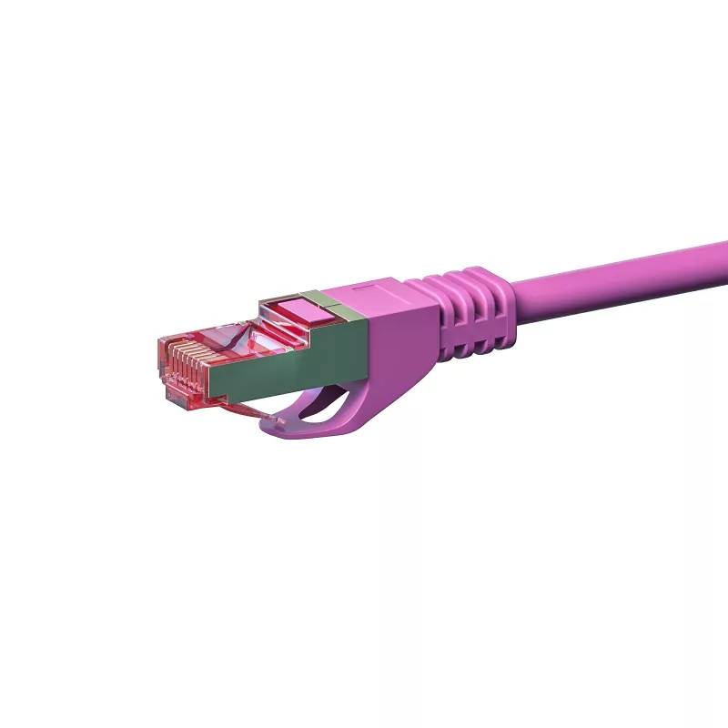 DSIT CAT 6 S/FTP LSOH sieťový patch kábel, 30 m, ružový