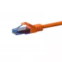 DSIT CAT6a U/UTP 100% medený ethernetový patch kábel 0,15 m oranžový