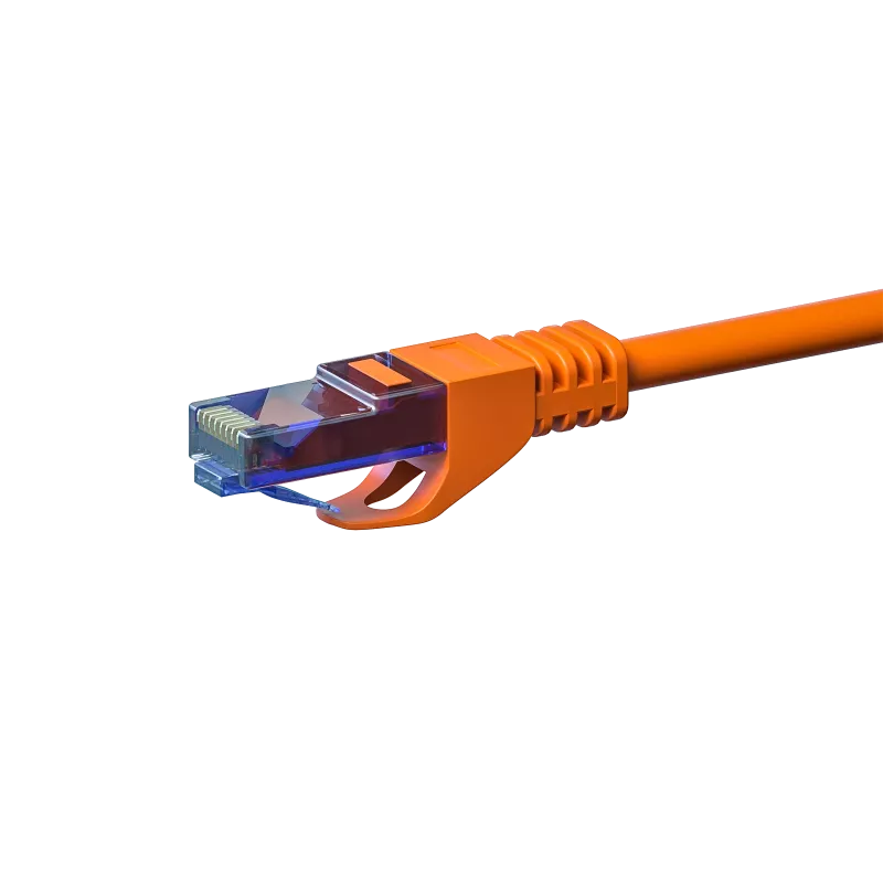 DSIT CAT6a U/UTP 100% medený sieťový patch kábel, 30m, oranžová